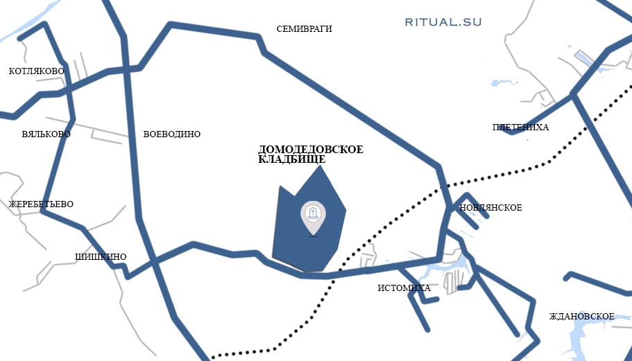 Схема домодедовского кладбища