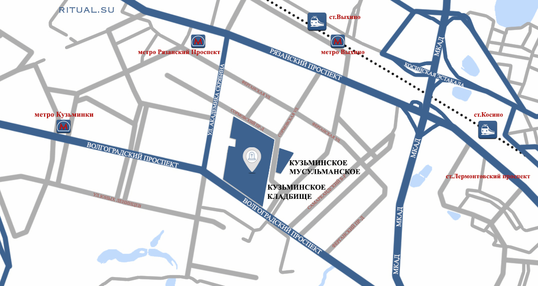 Кузьминское кладбище схема расположения участков
