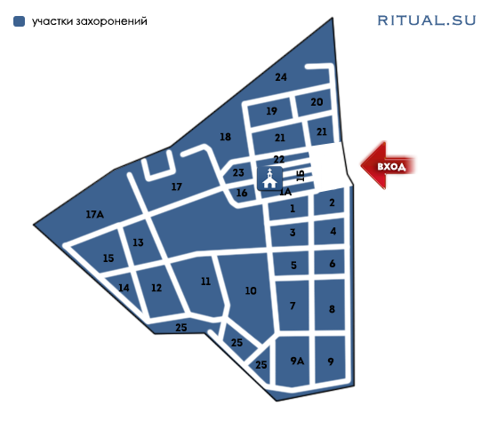 Головинское кладбище схема участков