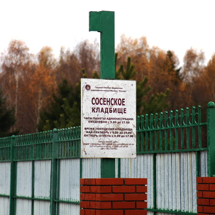Сосенское кладбище в Москве